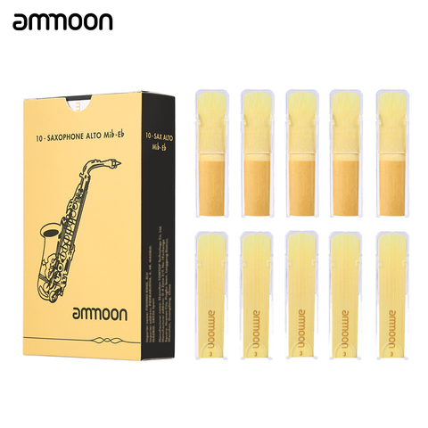 ammoon 10pcs/ Box Alto Saxophone Reeds  Sax Traditional Reeds Strength 2.5/ 3.0 Saxophone Accessories ► Photo 1/6