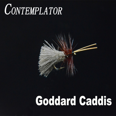 CONTEMPLATOR 4pcs/box 12# Goddard Natural Caddis stillwater pattern dry flies floating on water deer hair body fly fishing lure ► Photo 1/6