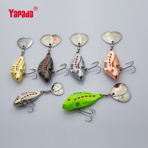 YAPADA VIB 305 Six Point 10g/15g/20g/25g Treble HOOK+Rotating Sequins 40mm/46mm/50mm/53mm Metal VIB Multicolor Fishing Lures ► Photo 1/6