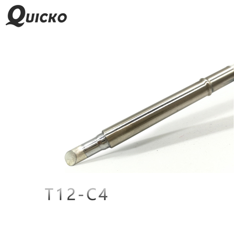 QUICKO T12-C4 Shape C series Solder iron tips  welding heads tools  for FX9501/907 T12 Handle OLED&LED station 7S melt tin ► Photo 1/3