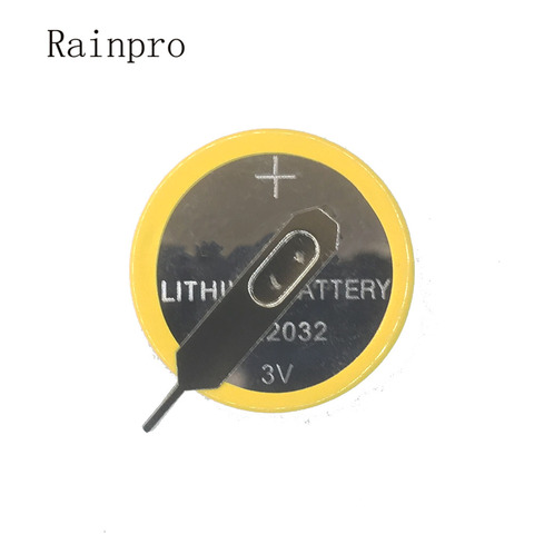 Rainpro  10PCS/LOT  CR2032 Button battery vertical welding pin 3V 2 pins ► Photo 1/3