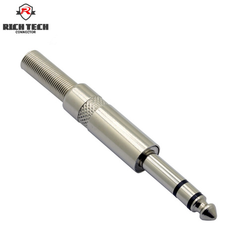 Jack 6.35mm Stereo Metal 1/4 inch Connector 6.35mm Male Audio Plug Wire Connector 1/4 inch Soldering Male 6.35 Plug ► Photo 1/6