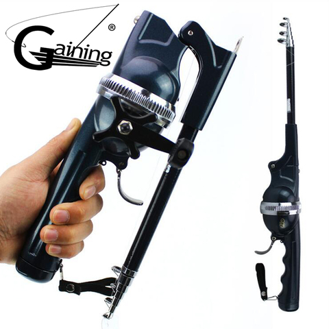 Gaining 134cm Telescopic Mini Fishing Rod Portable Folding Pole Combo with Reel Line Fishing Spinning Rod for Fishing CDN ► Photo 1/6