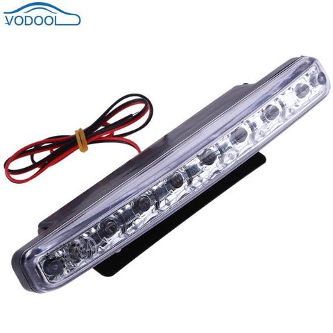 VODOOL 12V Waterproof Car Daytime Running Light Voiture 8 LED DRL Lamp For Universal Motorcycle Automobile Accessaries ► Photo 1/6