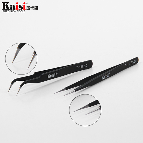 New Anti-static Tweezers Excellent Quality Tweezers Bend+Straight New Stainless Steel Industrial Anti-static Tools ► Photo 1/6