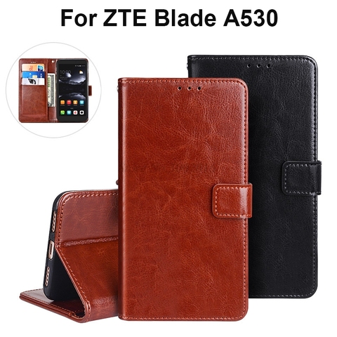 Premium case For ZTE Blade A530 cover Luxury Wallet Flip Leather pouch For ZTE A530 Blade A 530 case back skin Funda bag ► Photo 1/6
