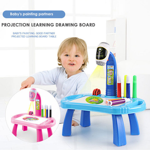 Drawing Board for Kids, Learning Desk with Projector, Drawing Projector  Table, Toddler Drawing Board, Projector Learning and Drawing Painting Set  Art