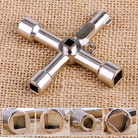 Multifunction 4 Ways Universal Triangle Wrench Key Plumber Keys Triangle For Gas Electric Meter Cabinets Bleed Radiators ► Photo 1/6