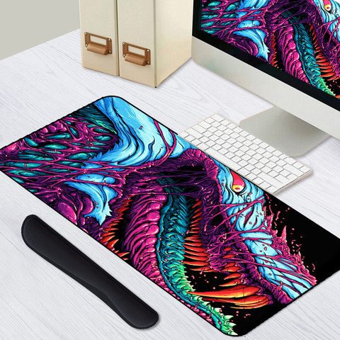 Game 900x400mm Hyper Beast XL Large Locking Edge Gaming Mouse Pad CS GO Keyboard Rubber Mousepad Wrist Rest Table Computer Mat ► Photo 1/6