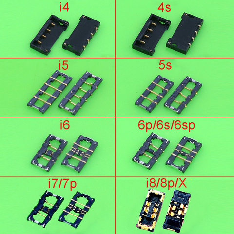 Genuine Battery Connector Socket For iphone 4 4s 5 5s 6 7 8 plus X Inner Connector Panel Battery Holder Clip Mianboard Repair ► Photo 1/1