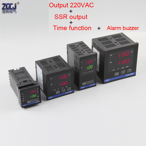 220VAC and SSR output Digital thermostat Temperature controller with buzzer alarm output and time function 0-9999 seconds ► Photo 1/6