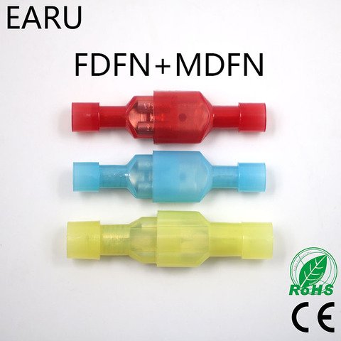 MDFN+FDFN MDFN FDFN NYLON Brass Male Female Male Insulated Spade Joint 100PCS 50Sets Connector Crimp Terminal Connectors Plug ► Photo 1/6