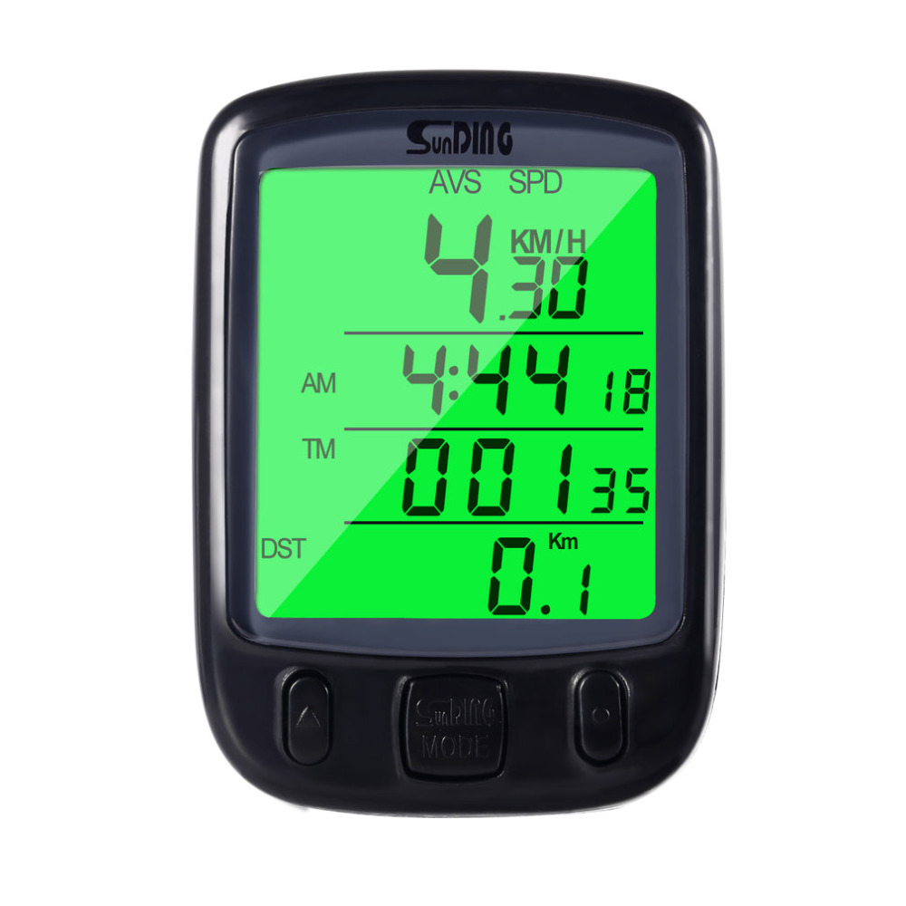 SUNDING MTB Bike Wired Speedometer Cycling Bicycle Digital LCD Computer 