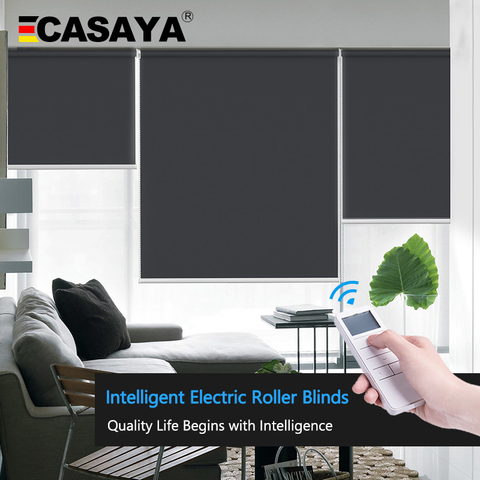 Casaya Customized motorized blinds Daylight and blackout Electric blinds Rechargeable tubular motor smart blinds for home/Office ► Photo 1/6