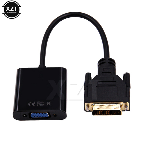 20CM Full HD 1080P DVI-D to VGA Adapter 24+1 25Pin Male to 15Pin Female Cable Converter for PC HDTV Monitor DVD TV Box Projector ► Photo 1/4