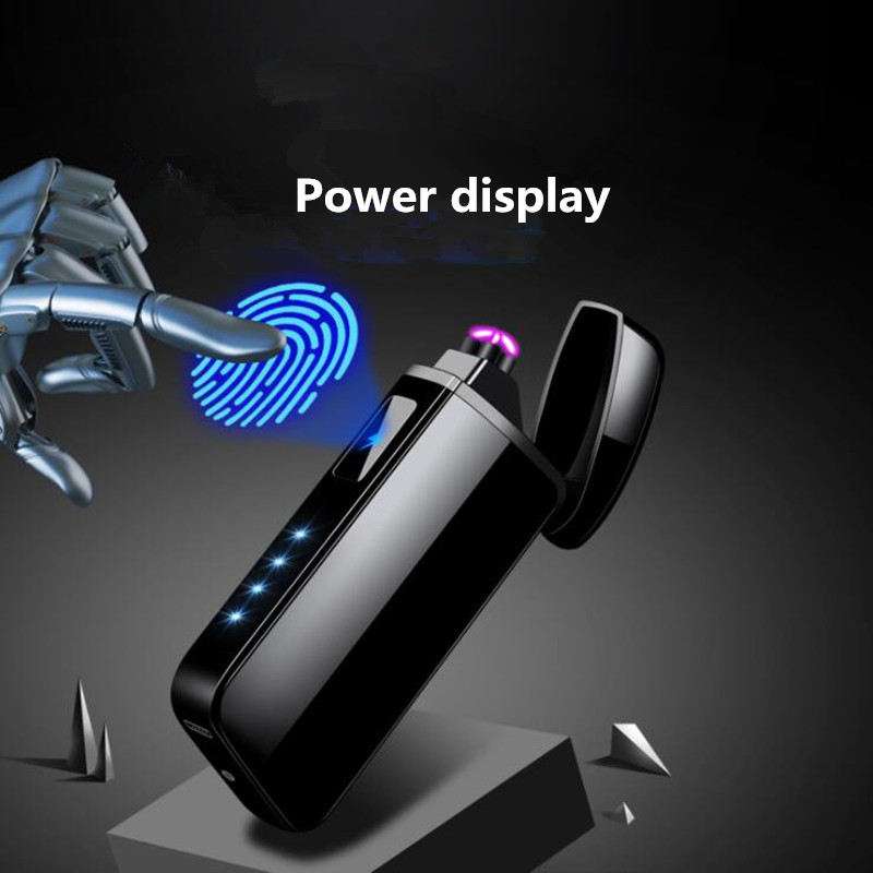 Laser Touch Double Arc Electronic Lighter Windproof Lighter USB Rechargeable 