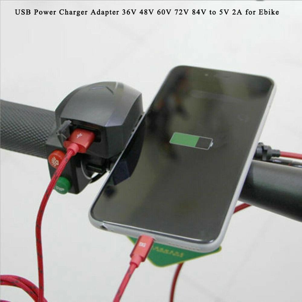 USB Charger for Motorbike Motorcycle Handlebar Port 12V-60V Waterproof 5V  1A Adapter Power Supply Socket for Mobile Phone