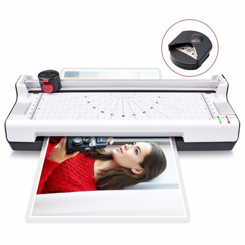 4 in 1 Hot and Cold A4 Laminator with Rotary Trimmer,Corner Rounder Photo/Doucment/Card Laminator Machine Max Support A4 Size ► Photo 1/6
