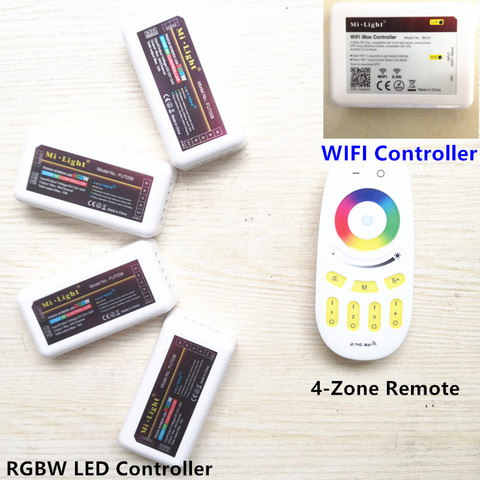 Mi light2.4g led controller rf touch remote,mi.light wireless wifi app ios android,rgbw 4 zone led controller for led strip bulb ► Photo 1/1