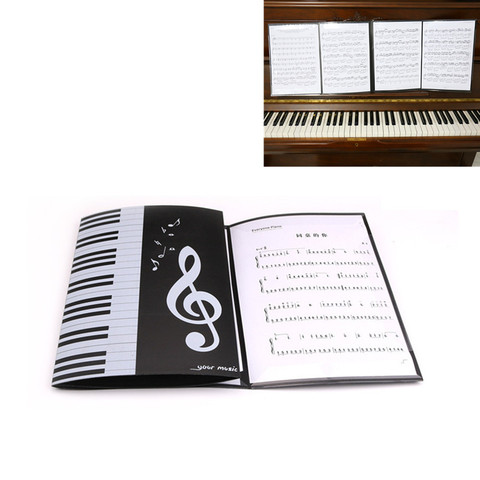A4 6 Pages Folding Music Score Holder Folder for Piano Paper Sheet Document Organizer ► Photo 1/6