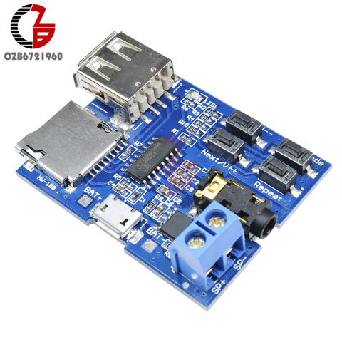 MP3 Decoder Board Mono Audio Amplifier Board USB TF Micro SD Card Slot U Disk Sound Decoder Decoding Audio Player MP3 Module ► Photo 1/1