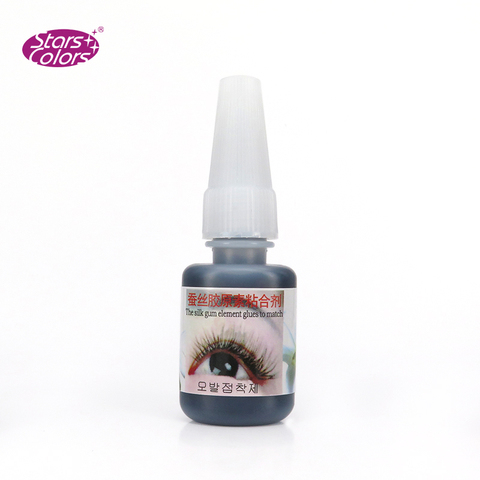 15ml Water proof Silk Eyelash Adhesive false eyelash adhesive dark tone and clear black rubber latex eyelash glue for practice ► Photo 1/6