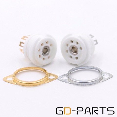 GD-PARTS 2PCS Tin Plated Gold Plated Chassis Mount 7pin Ceramic Vacuum tube socket for EAA91 EC92 6Z4 Vintage Amplifier DIY ► Photo 1/6
