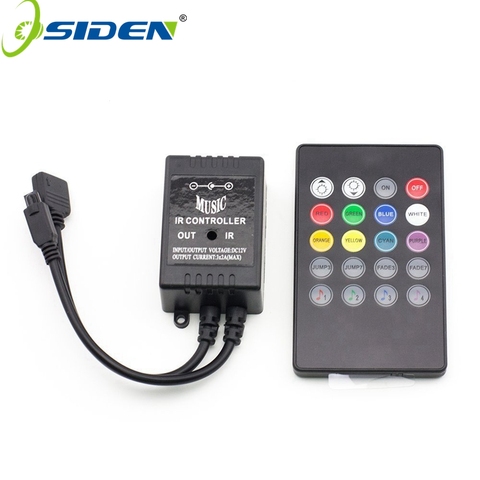 OSIDEN RGB controller strip light Music IR 20 Keys IR Remote Controller for 3528 5050 RGB LED Strip lights Mini Controller ► Photo 1/5