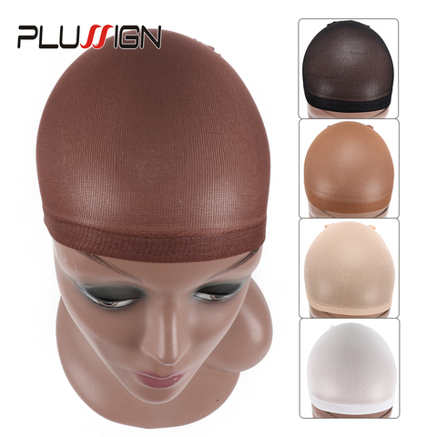 Plussign 1Pack 2Pcs Hair Wig Cap Wholesale Brown Stocking Wig Caps Professional Package Hair Net Blonde Dark Brown Hairnet ► Photo 1/6