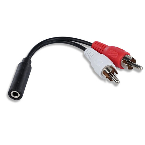 New Universal 3.5mm Stereo Audio Female Jack to 2 RCA Male Socket to Headphone 3.5 Y Adapter Cable ► Photo 1/6