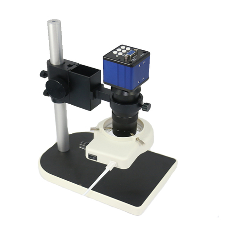 2MP HD Digital Industrial Microscope Camera for Industry Lab VGA Video Output+130X C-mount Lens + 56 LED ring Light + Stand ► Photo 1/1