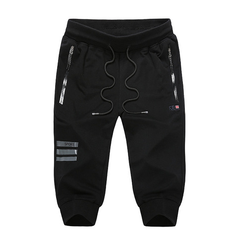 New L-9XL Men's Casual Galf Length Pants summer Designer Solid Color Plus Size Slim Stretch Pant Men Loose Sweat Pants  AFMT201 ► Photo 1/5
