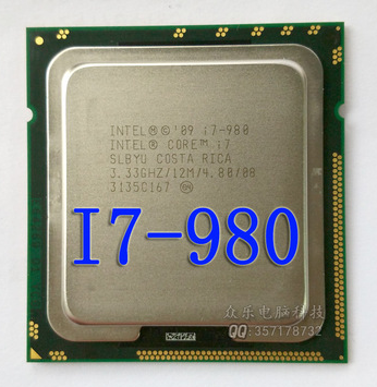 intel i7-980 i7 980 I7-980  CPU Processor 3.33 GHz 32nm Six-Core 130W  scrattered pieces  I7 980  ► Photo 1/1