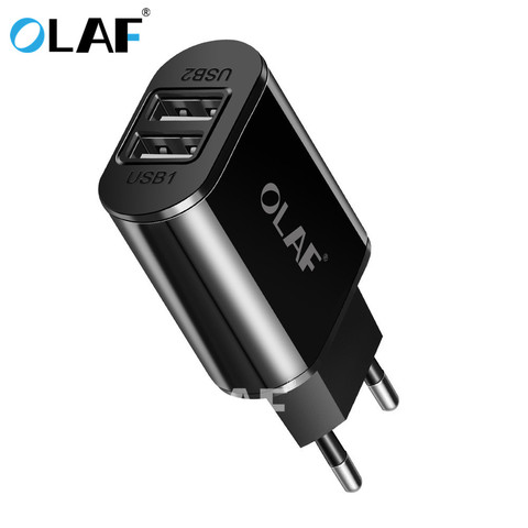 OLAF Phone Charger 5V 2A 2 USB EU Plug Travel Wall Charger Adapter For iPad iPhone X 7 Plus Samsung S9 For Xiaomi Mobile Phone ► Photo 1/6