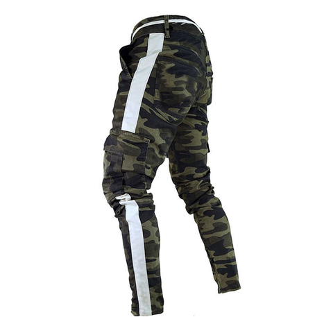 Men Military Work Cargo Camo Combat Plus Size Pant Side Stripe Hip Pop Style Streetwear Trousers Casual Camouflage streetw ► Photo 1/6