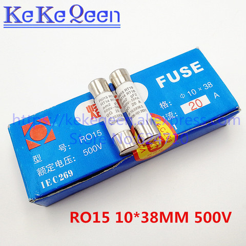 Ceramic fuse RO15 10*38mm 380V 500V 1A 2A 3A 4A 5A 6A 8A 10A 16A 20A 25A 32A RO-15 RT14 RT18 RT19 aM2 R015 10*38 10x38mm ► Photo 1/5