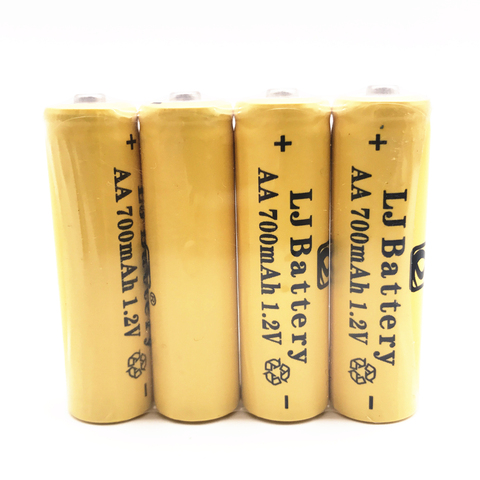4 x AA 700mAh 1.2 V Quanlity Rechargeable Battery NI-CD 1.2V Rechargeable 2A Battery Baterias Bateria Batteries 500 Times ► Photo 1/1