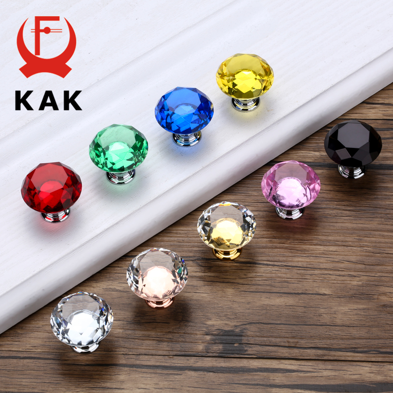 Review On Kak 30mm Diamond Shape, Kitchen Cabinet Hardware Glass Knobs