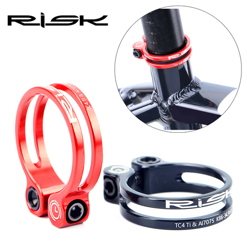 Quick Release 31.8mm 34.9mm Aluminum Alloy Road Mountain Bicycle Bike Seat Post Seatpost Clamp Collar with Titanium Bolt ► Photo 1/6