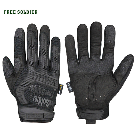 FREE SOLDIER outdoor sports hiking cycling training  tactical gloves men full half finger non-slip protection gloves ► Photo 1/6