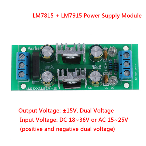 Details about   LM7815+LM7915±15V dual voltage regulators rectifier bridge power supply modu ZP