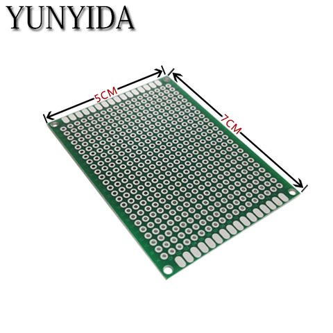 98-14 free shipping 5pcs 5x7cm  Double Side Prototype PCB Universal Printed Circuit Board ► Photo 1/1