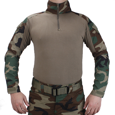 Tactical BDU Woodland Shirts Military Action Camouflage T-shirt Military Role Playing Game Ghillie Suits ► Photo 1/1