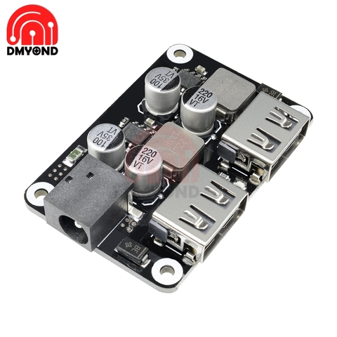 QC 2.0 3.0 Double TWO Dual 2 USB Fast Charger Buck Module Input 6V-  30V Single Port 24W Support QC2.0 QC3.0  Car Vehicle Board ► Photo 1/6