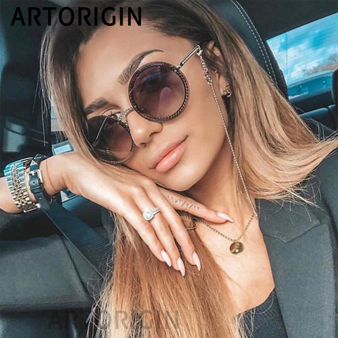 Luxury Sunglasses Women Rimless Round Glasses Ladies Elegant Female Eyewear Round gafas de sol mujer New 2022 ► Photo 1/6