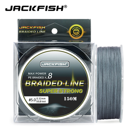 JACKFISH  8 strands 150M Super Strong PE Braided Fishing Line 10-80LB Multifilament Fishing Line Carp Fishing Saltwater ► Photo 1/6