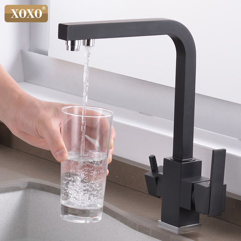 XOXO Filter Kitchen Faucet Drinking Water Cold and Hot Single Hole Chrome  Filter Kitchen Sinks Deck Mounted Mixer Tap 81048 ► Photo 1/6