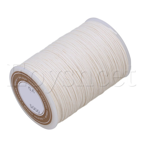 0.6mm Dia 95m White Ramie Waxed Cord Wax Thread Linen for Crafts Sewing ► Photo 1/2