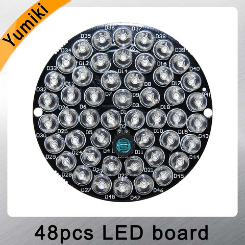 Yumiki 48pcs-LED 850nm Illuminator IR Infrared Board Night Vision Light Lamp For 50 CCTV Camera housing ► Photo 1/4