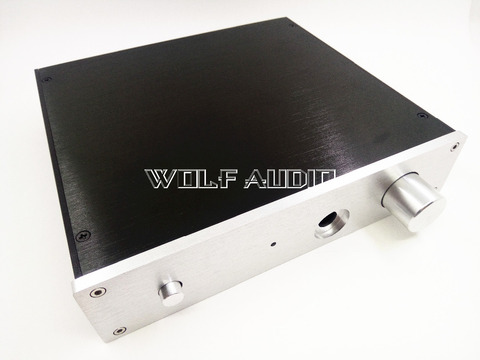BZ2204A Silver / Black Full Aluminum Home Amplifier Chassis Preamplifier Enclosure AMP BOX PSU CASE ► Photo 1/1